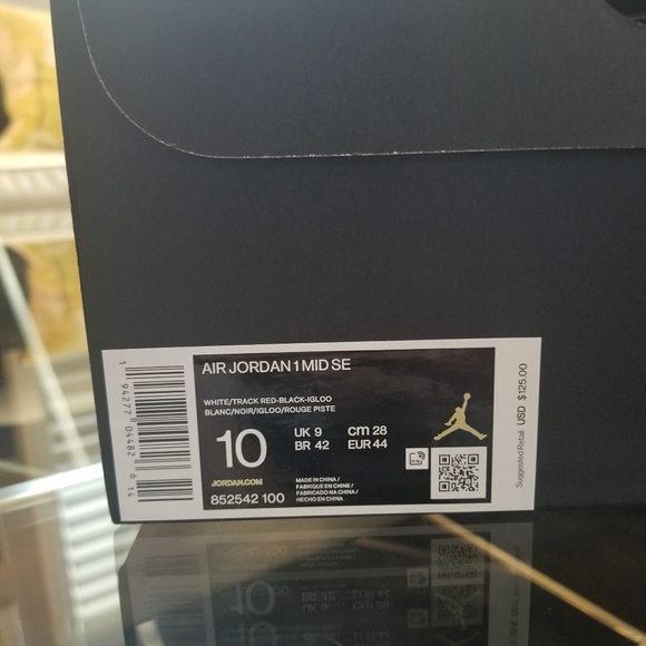 Air Jordan 1 Mid SE "Union" Black Toe Sz 10 - Picture 4 of 4